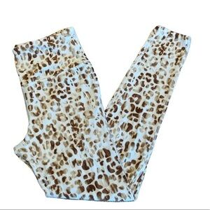 VERSONA Womens Animal Print Leggings - sz Medium